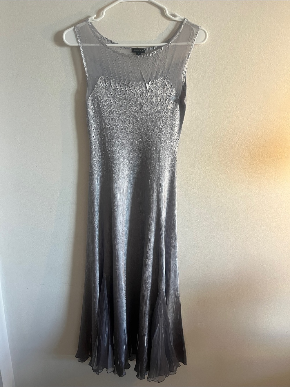 Komarov Silver to Charcoal Ombre Midi Dress